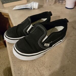 Vans Kids Black Slip-On Sneakers